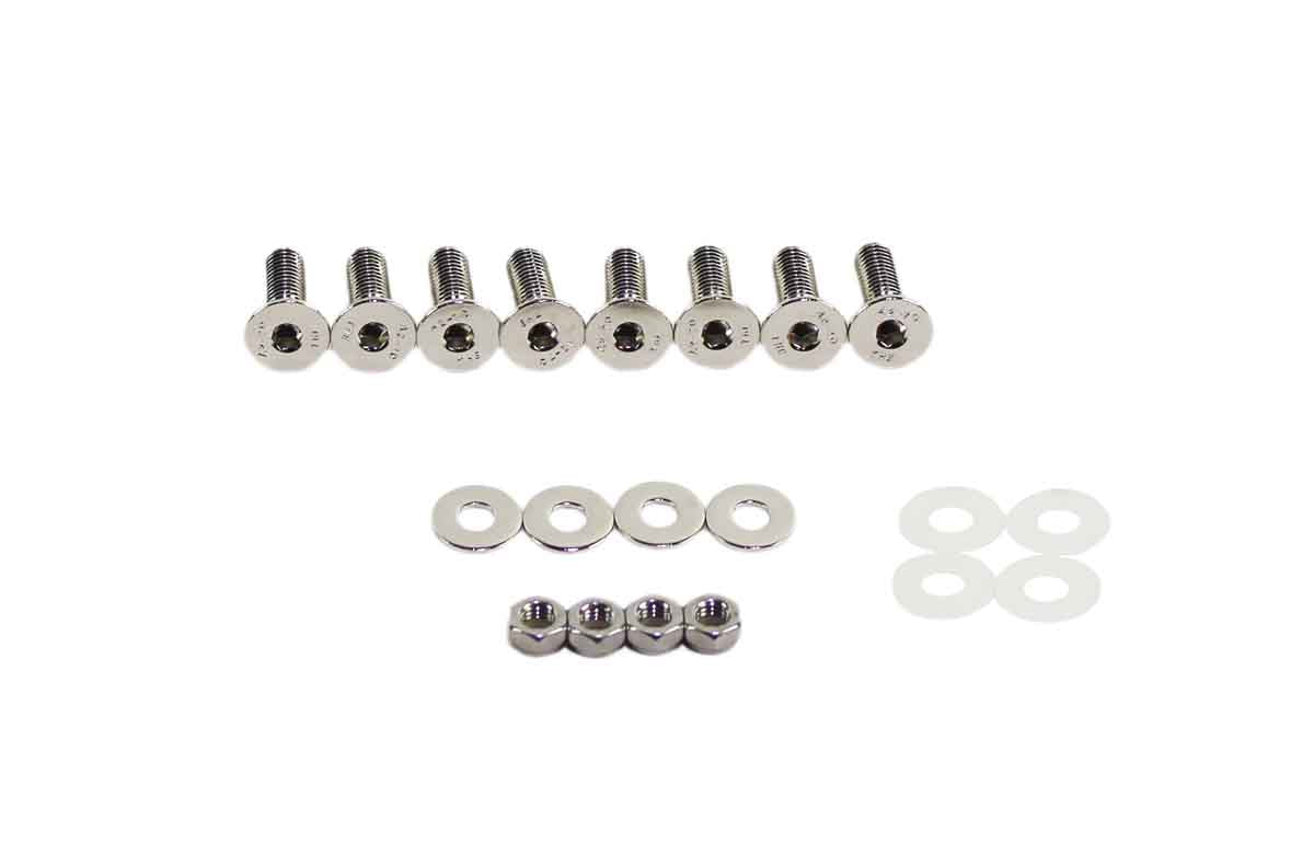 Kentrol 30575 Door Hinge Set 4 Piece for 2007-2018 Jeep Wrangler JK 2-Door - Polished Silver