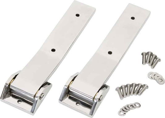 Kentrol 30578 Tailgate Hinge Pair for 2007-2018 Jeep Wrangler JK - Polished Silver
