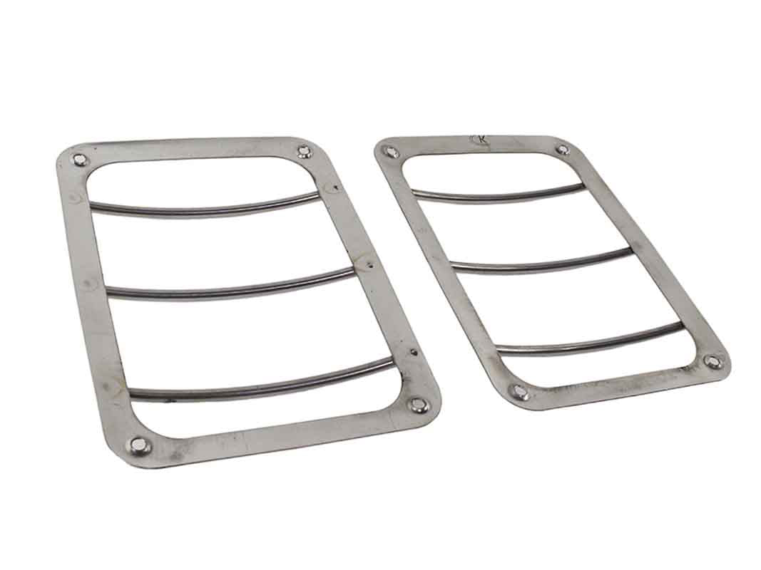 Kentrol 30582 Taillight Guards Pair for 2007-2018 Jeep Wrangler JK - Polished Silver
