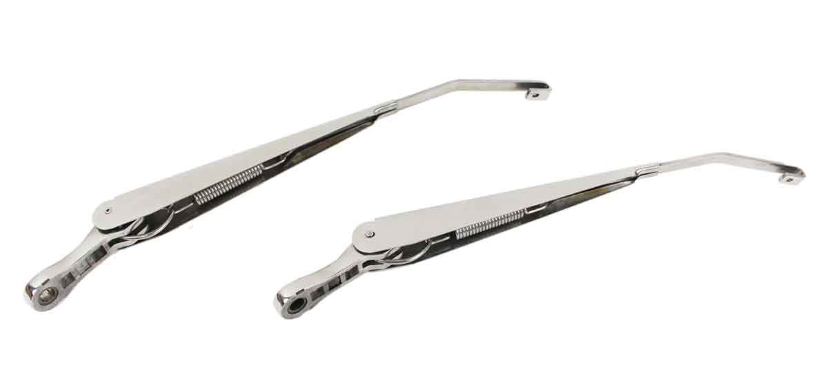 Kentrol 30591 Windshield Wiper Arms Pair for 2007-2018 Jeep Wrangler JK - Polished Silver