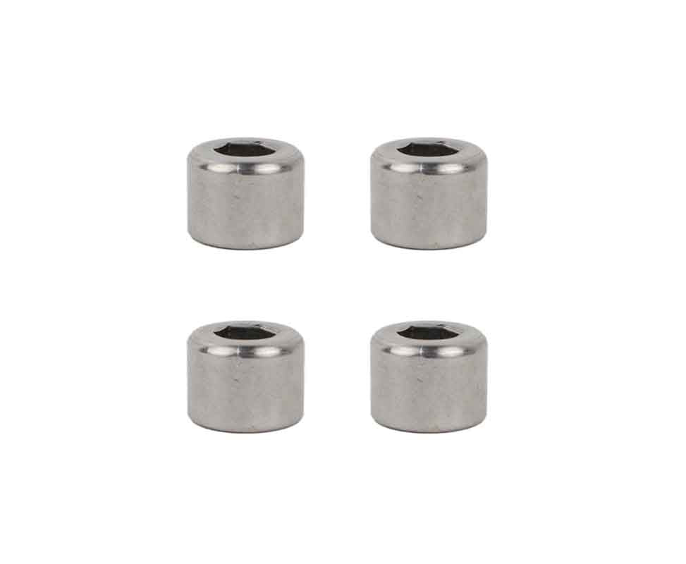Kentrol 30711 Anti-Theft Door Hinge Nuts for 1997-2006 Jeep Wrangler TJ LJ - Polished Silver