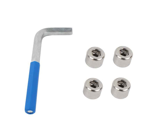 Kentrol 30711 Anti-Theft Door Hinge Nuts for 1997-2006 Jeep Wrangler TJ LJ - Polished Silver