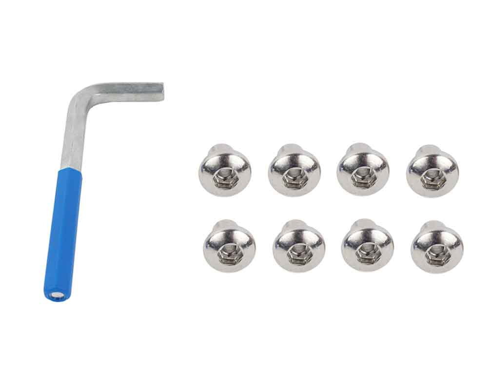 Kentrol 30712 Anti-Theft Door Hinge Nuts for 2007-2018 Jeep Wrangler JKU 4-Door - Polished Silver