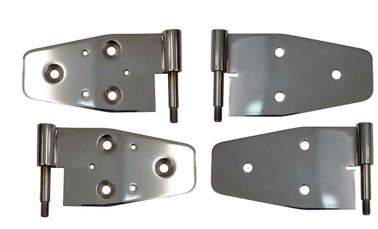 Kentrol 30719 Door Hinge Set 4 Piece for 2003-2006 Jeep Wrangler TJ LJ - Polished Silver