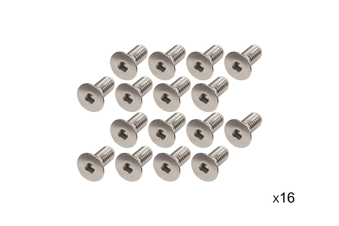 Kentrol 30733 Windshield Bolt Kit 16 Piece for 1976-1995 Jeep CJ Wrangler YJ - Polished Silver