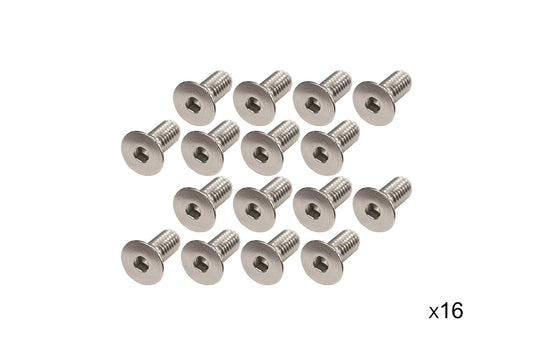 Kentrol 30733 Windshield Bolt Kit 16 Piece for 1976-1995 Jeep CJ Wrangler YJ - Polished Silver