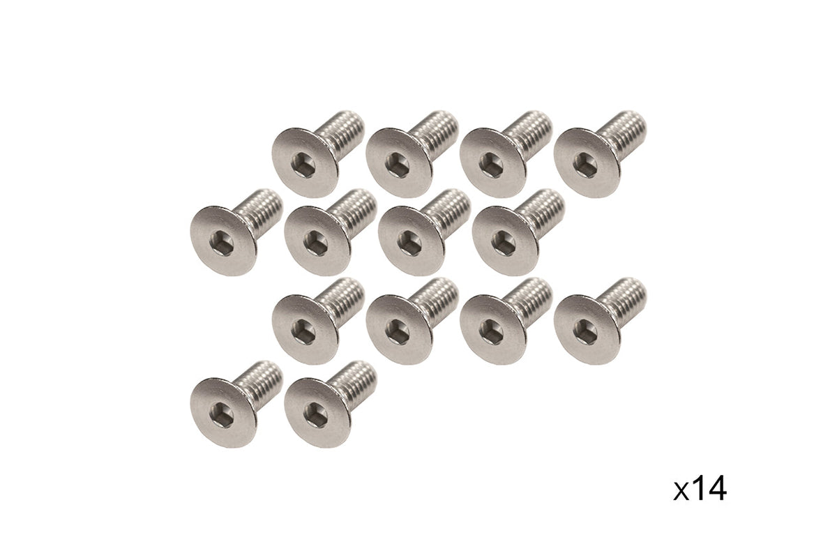 Kentrol 30735 Windshield Bolt Kit 14 Piece for 1997-2006 Jeep Wrangler TJ - Polished Silver