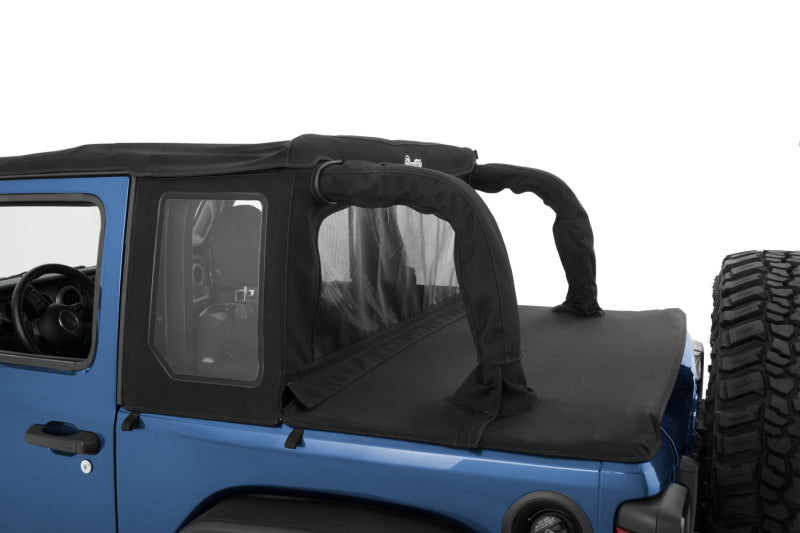 Bestop 18-23 Jeep Wrangler JL 2-Door Halftop Soft Top (Premium Black Twill)