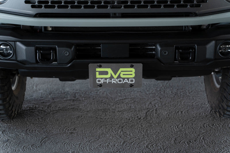 DV8 Offroad 21-23 Ford Bronco Capable Bumper Front License Plate Mount - #LPBR-04