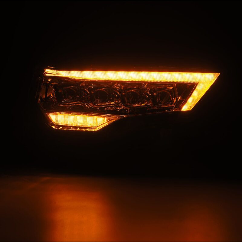 AlphaRex 880809 14-22 Toyota 4Runner NOVA LED Projector Headlights Chrome with Activation Light/Sequential Signal/DRL