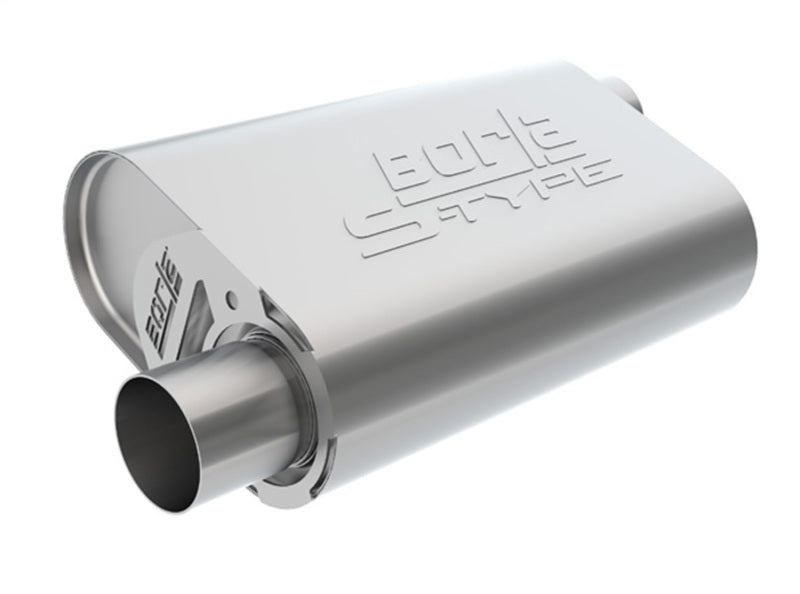 Borla 400846 CrateMuffler SBC 283/327/350 2.25 inch Offset In/Out 14in x 4.35in x 9in Oval S-Type Muffler - #400846
