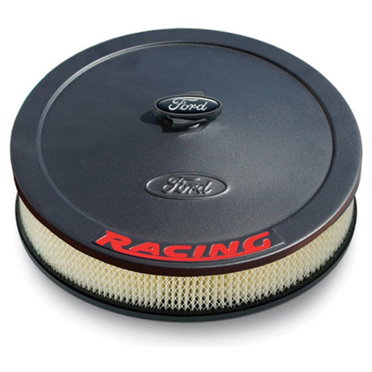 Ford Racing Air Cleaner Kit - Black Crinkle Finish with Red Emblem