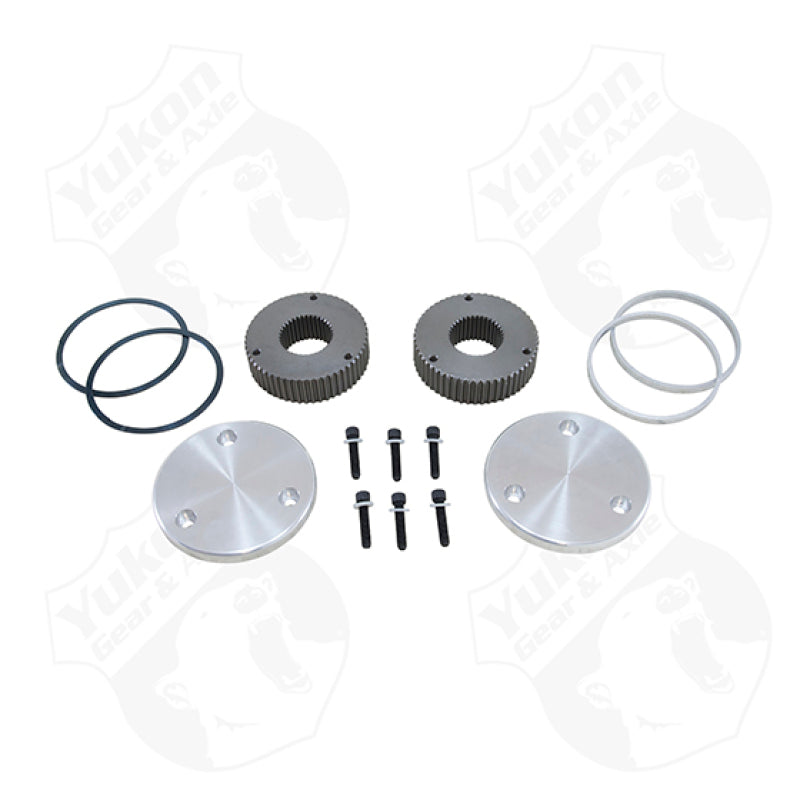 Yukon Gear & Axle YHC50006 Hardcore Drive Flange Kit For Dana 60 / 35 Spline Outer Stubs Non-Engraved Caps