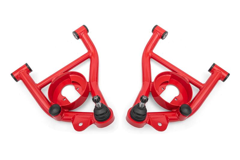 BMR 78-87 GM G-Body A-Arms Lower Delrin Bushings Std Ball Joint - Red