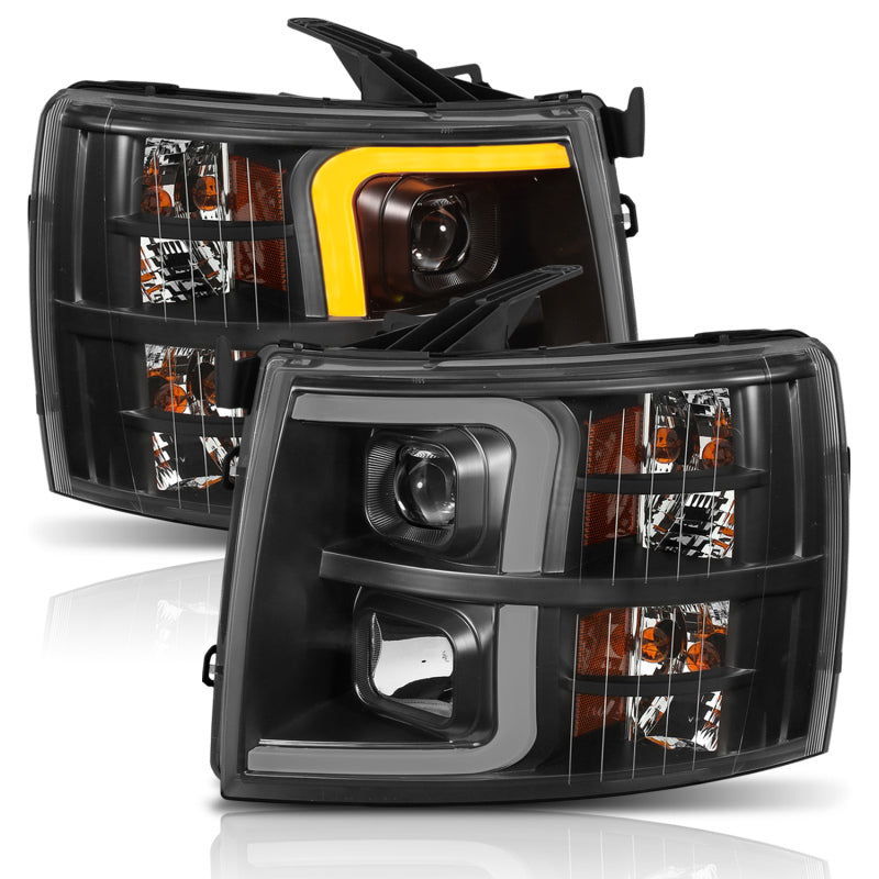 ANZO 2007-2014 Chevrolet Silverado 2500 HD LED Projector Headlights