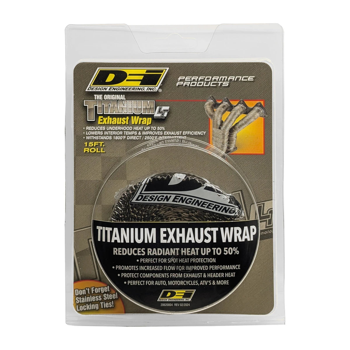DEI Exhaust Wrap 1in x 15ft - Titanium