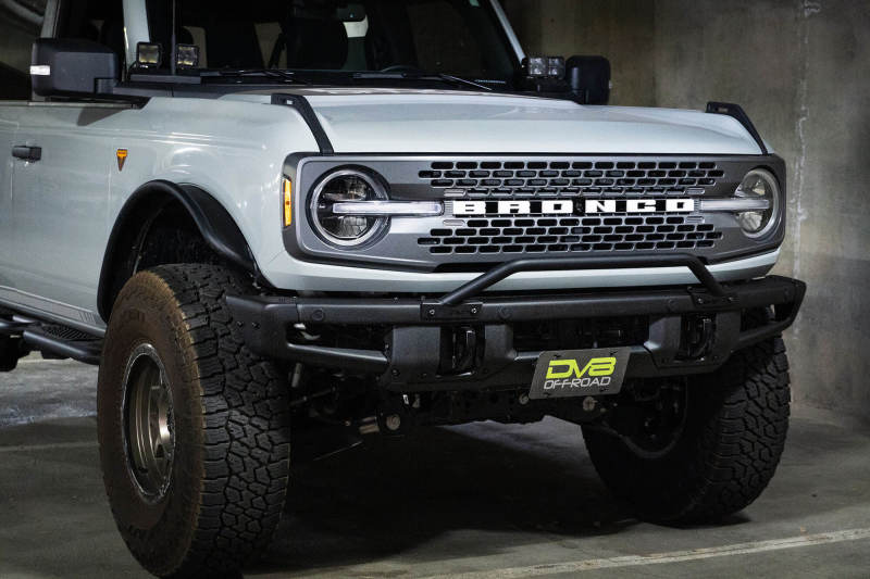 DV8 Offroad 21-22 Ford Bronco Factory Front Bumper Licence Relocation Bracket - Front - #LPBR-01