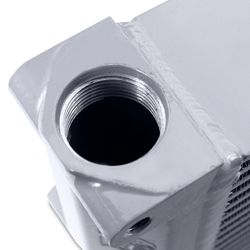 Mishimoto Heavy-Duty Oil Cooler - 17in. Same-Side Outlets - Silver - #MMOC-SSO-17SL