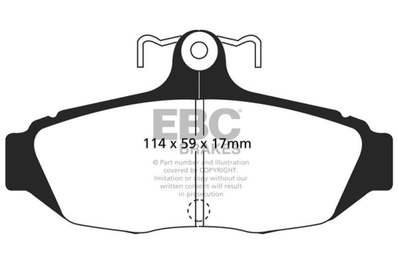 EBC 87-93 Ford Mustang 5.0 Yellowstuff Rear Brake Pads DP41172R