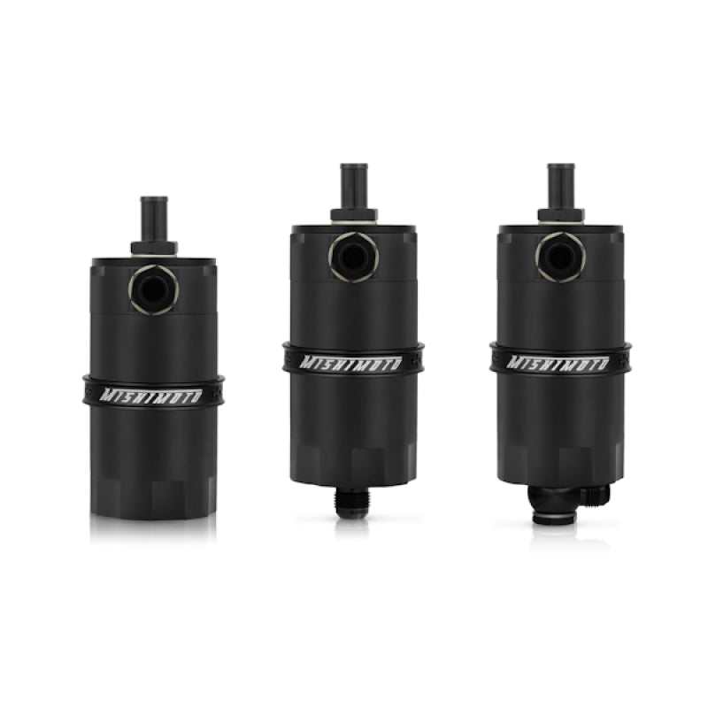 Mishimoto Universal Baffled Oil Catch Can - Black - #MMBCC-UNI-BK