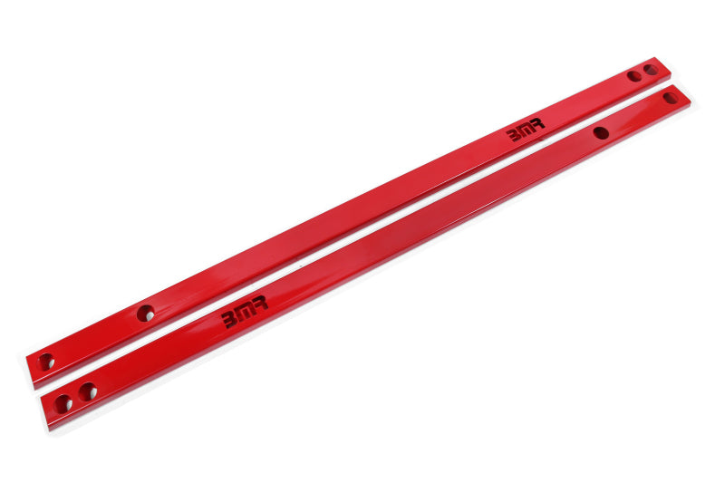 BMR 2015-2020 S550 Mustang Chassis Jacking Rails (Shorter Tube) - Red