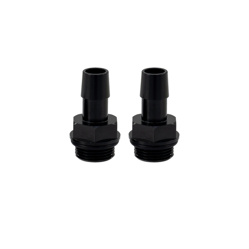 Mishimoto 2pcs. M20x1.5 1/2in Aluminum Catch Can Fittings - Black - #MMFT-M20-12BK