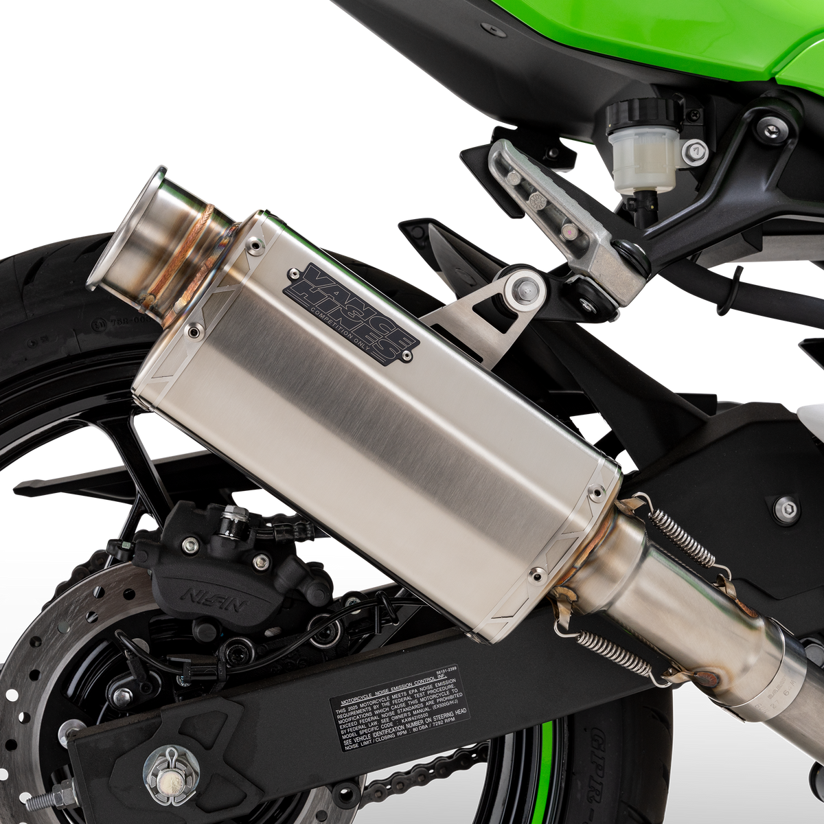 Vance & Hines 33601 VS-6 Slip-Ons Brushed for 2024-2025 Kawasaki Ninja 500/Z500