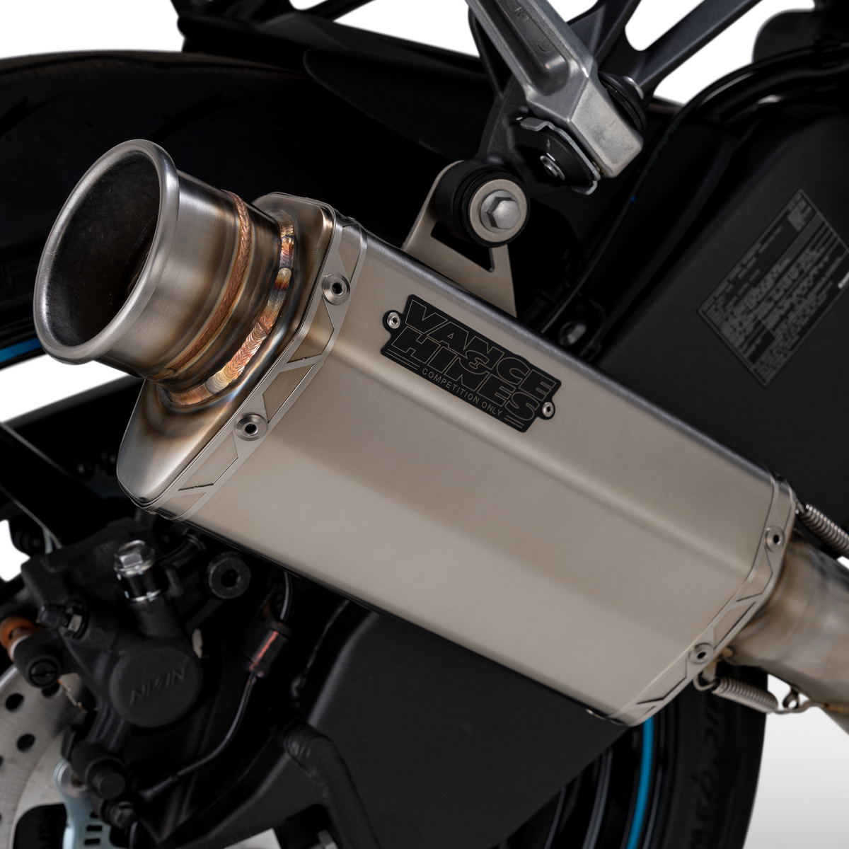 Vance & Hines 33603 VS-6 Slip-Ons Brushed for 2019-2025 Kawasaki Ninja ZX6R