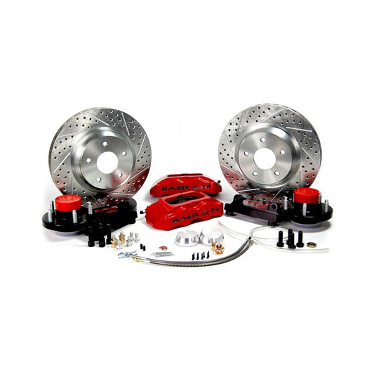 Baer Brakes 64-72 Buick Skylark STD Studs 13in Track4 Front SDZ Brake Kit - Fire Red