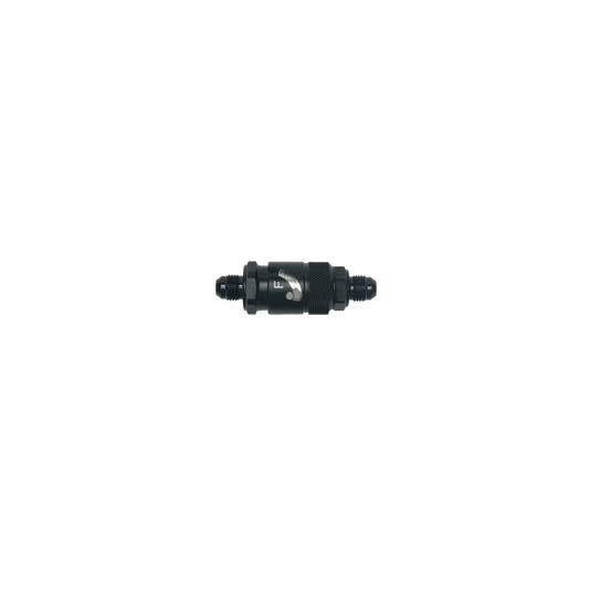 DeatschWerks 6AN Male Flare Quick Disconnect Dry Break Fitting - 2 Pieces Anodized Matte Black