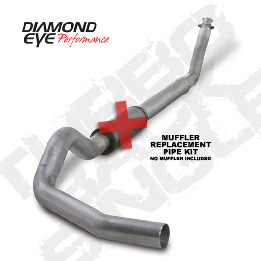 Diamond Eye K5216A-RP 5in Turbo-Back Exhaust Muffler Replacement Pipe - 1994-2002 Dodge Ram 2500/3500 | Aluminized