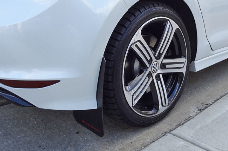 Rally Armor UR Mud Flaps - 2015-2019 Volkswagen Golf R - Black/Grey Logo - #MF40-UR-BLK/GRY
