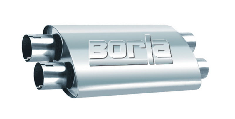 Borla 400287 2.25in Dual In/Out 19in x 9.5in x 4in Turbo XL Muffler - #400287
