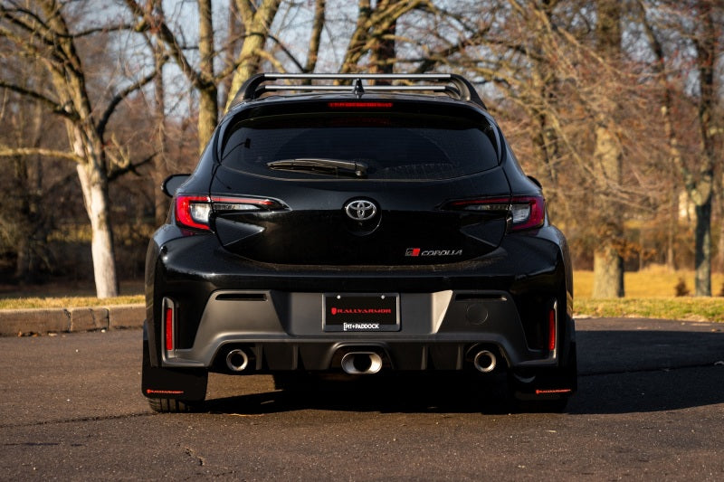 Rally Armor UR Mud Flaps - 2023-2026 Toyota GR Corolla - Red/Black Logo - #MF89-UR-RD-BLK