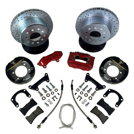Baer Brakes Rear Ends w/ Ford 9in Torino Bearing Housing Ends 11in SS4 Rear SDZ Brake Kit - Black