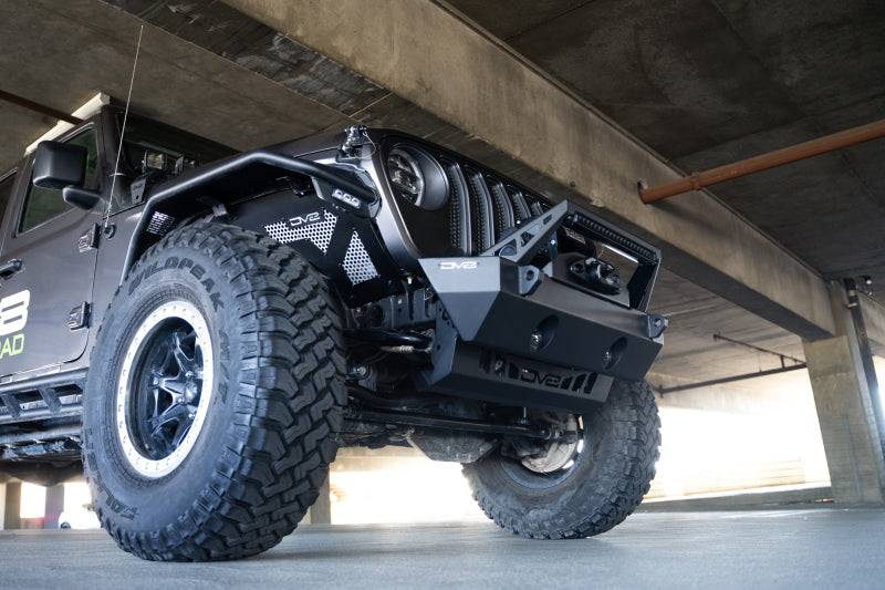 DV8 Offroad 18-23 Jeep Wrangler JL/JT Front Bumper Sway-Bar Disconnect Motor Skid Plate - #SPJL-02