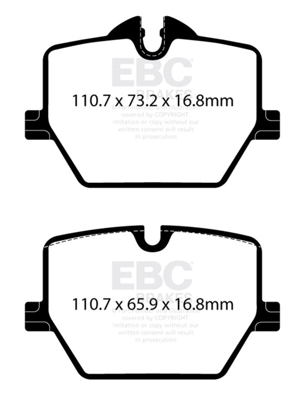 EBC Racing 2020+ Toyota GR Supra 2.0T/3.0T (w/13.6in Rear Rotor) RP-X Race Rear Brake Pads DP82415RPX