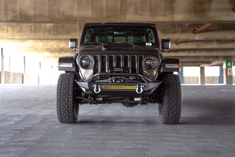 DV8 Offroad 07-23 Jeep Wrangler JK/JL & Gladiator JT FS-1 Series Stubby Front Bumper - #FBJL-11