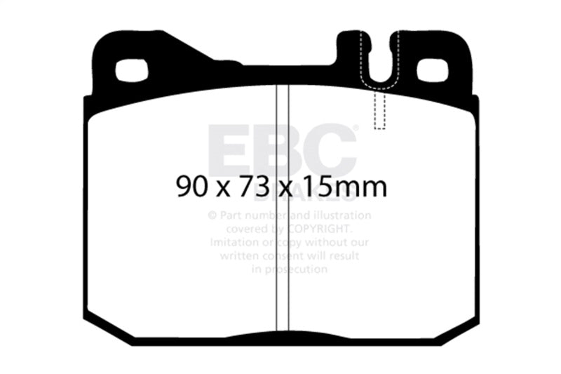 EBC 76-79 Mercedes-Benz 230 Redstuff Front Brake Pads DP3261C