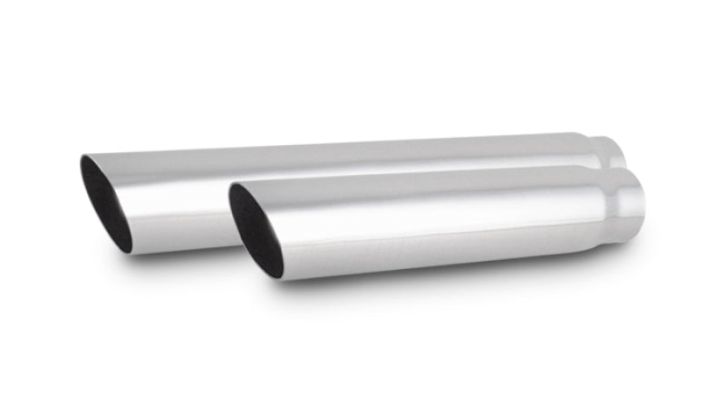 Vibrant 3.5in Round SS Truck/SUV Exhaust Tip (Single Wall Angle Cut) - 3in