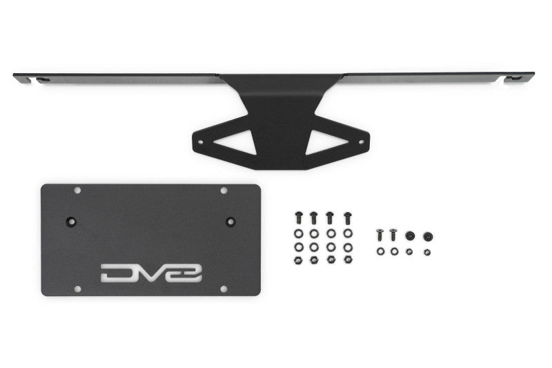 DV8 Offroad 2021 Ford Bronco Capable Bumper Slanted Front License Plate Mount - #LPBR-05