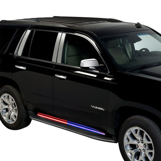 Putco for 2015-2023 Chevrolet Tahoe Blade Rocker Kits Sideliners - Red/Blue with White Override
