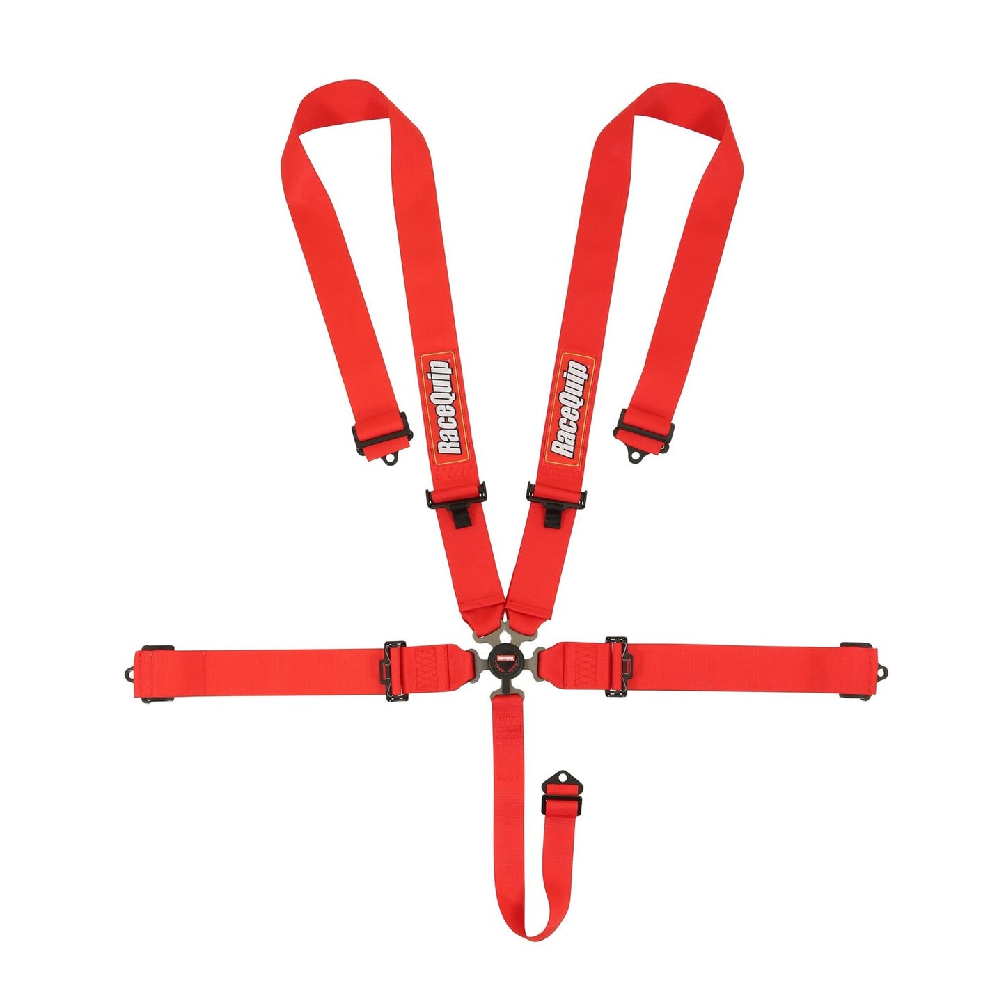 RaceQuip 741011 Red SFI Camlock 5-Point Pull-Down Lap Seat Belt