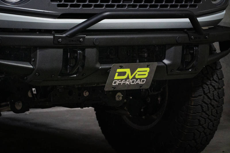 DV8 Offroad 21-22 Ford Bronco Factory Front Bumper Licence Relocation Bracket - Front - #LPBR-01