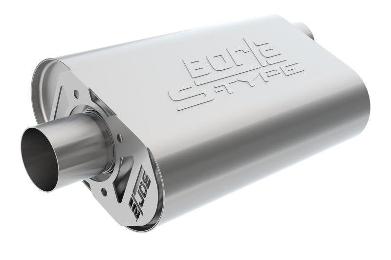 Borla 400843 CrateMuffler SBC Hot 350/383 3.0 inch Offset/Center 14in x 4.35in x 9in Oval S-Type Muffler - #400843
