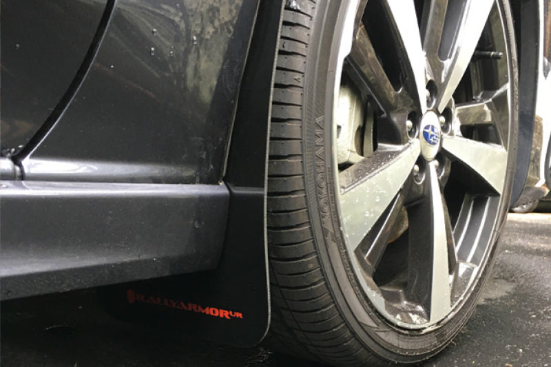 Rally Armor UR Mud Flaps - 2017-2023 Subaru Impreza - Red/White Logo - #MF45-UR-RD/WH