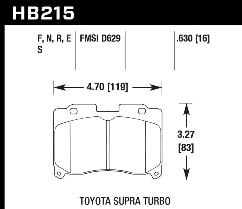 Hawk Performance HB215F.630 HPS Performance Street Brake Pads