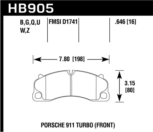 Hawk Performance HB905D.646 ER-1 Motorsport Brake Pads