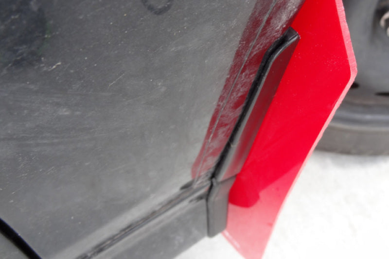 Rally Armor UR Mud Flaps - 2014-2019 Ford Fiesta - Black/Red Logo - #MF29-UR-BLK/RD