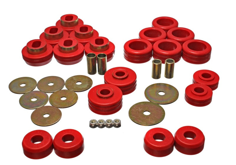 Energy Suspension for 92-97 GM Denali XL/Blazer Red Body Mount Set 3.4118R